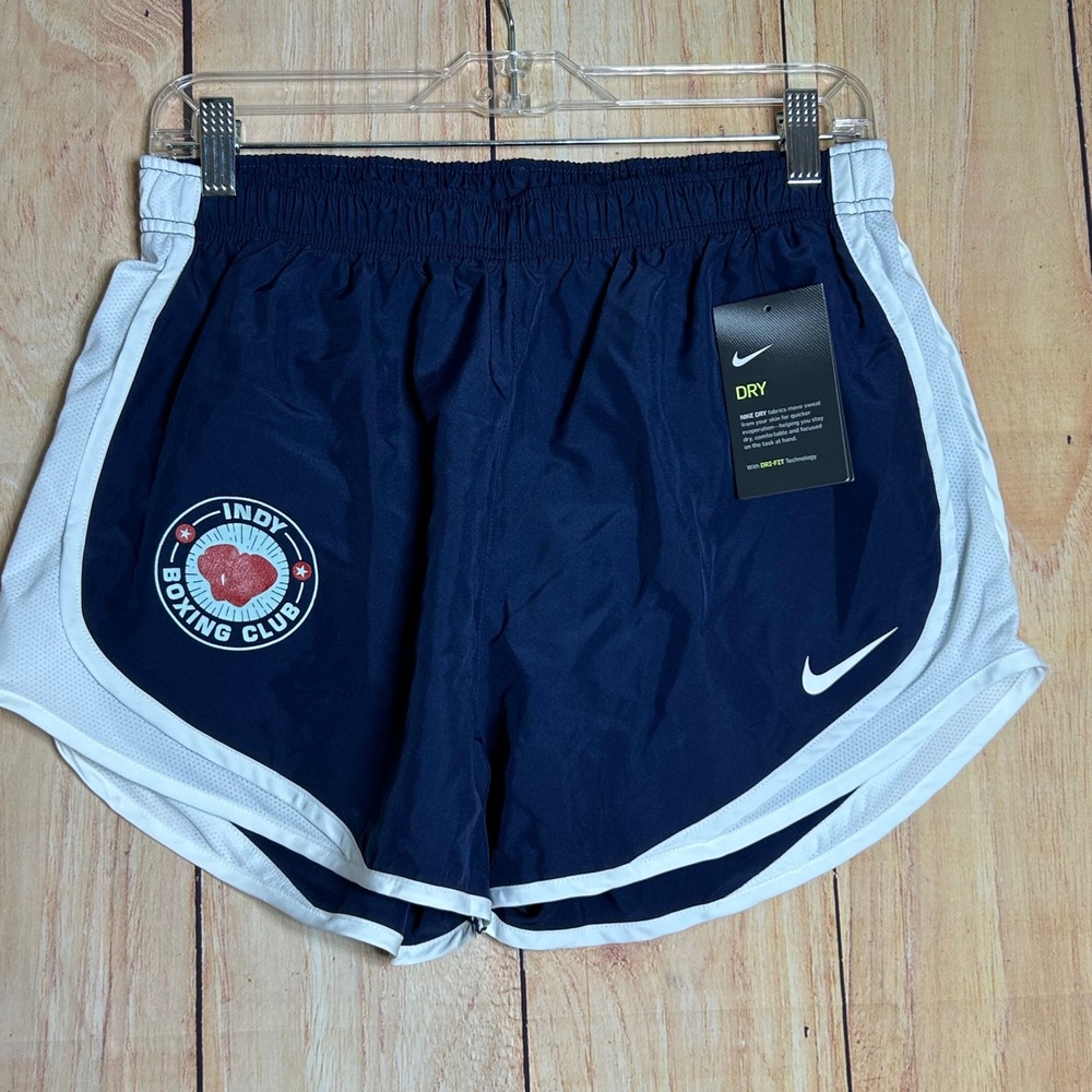 New Nike Shorts Womens L Blue Indy Boxing Club Dri-FIT Athletic Running Gym Core